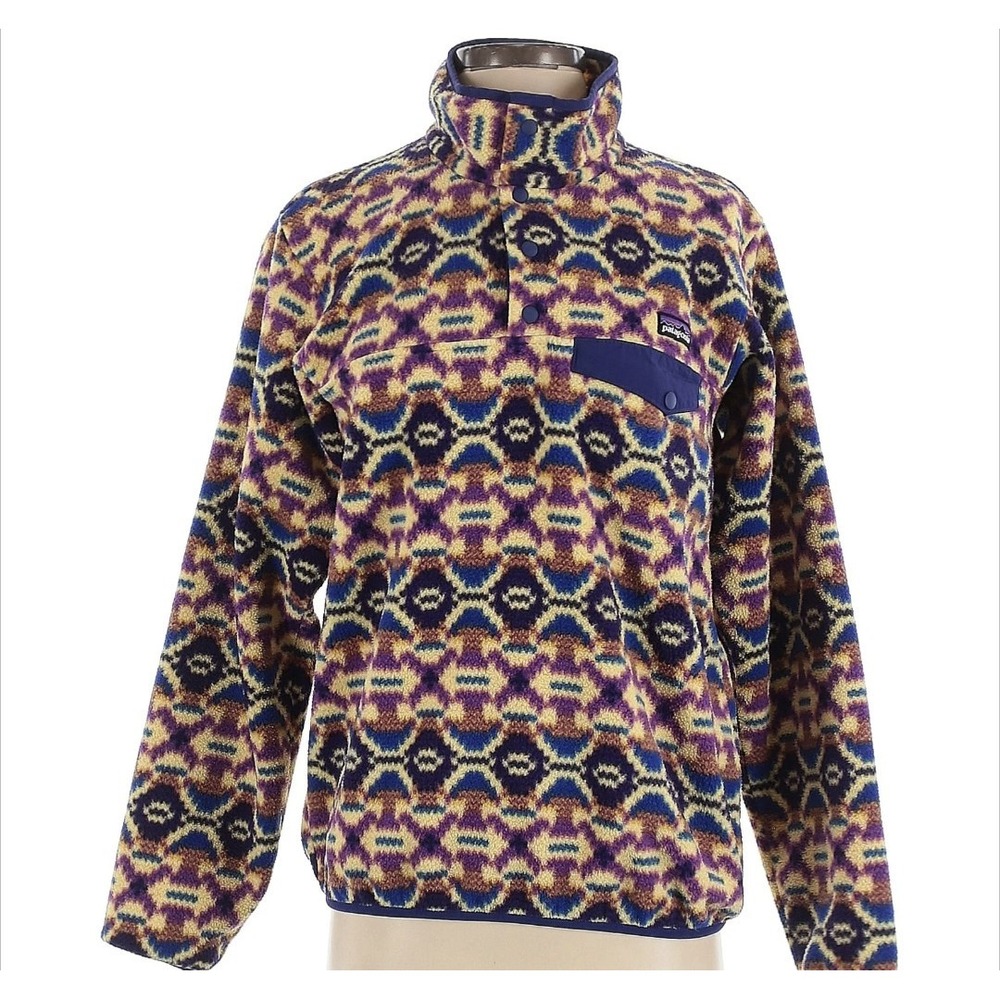 Patagonia Synchilla Snap-T Fleece Pullover Aberdeen Butterfly Tribal Aztec S